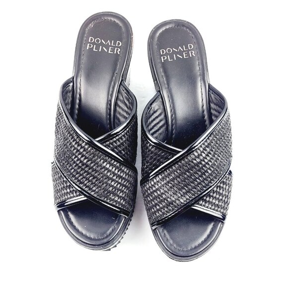 DONALD J. PLINER Womens Criss Cross Front Peep‎ Toe Wedge Sandals - Picture 3 of 8